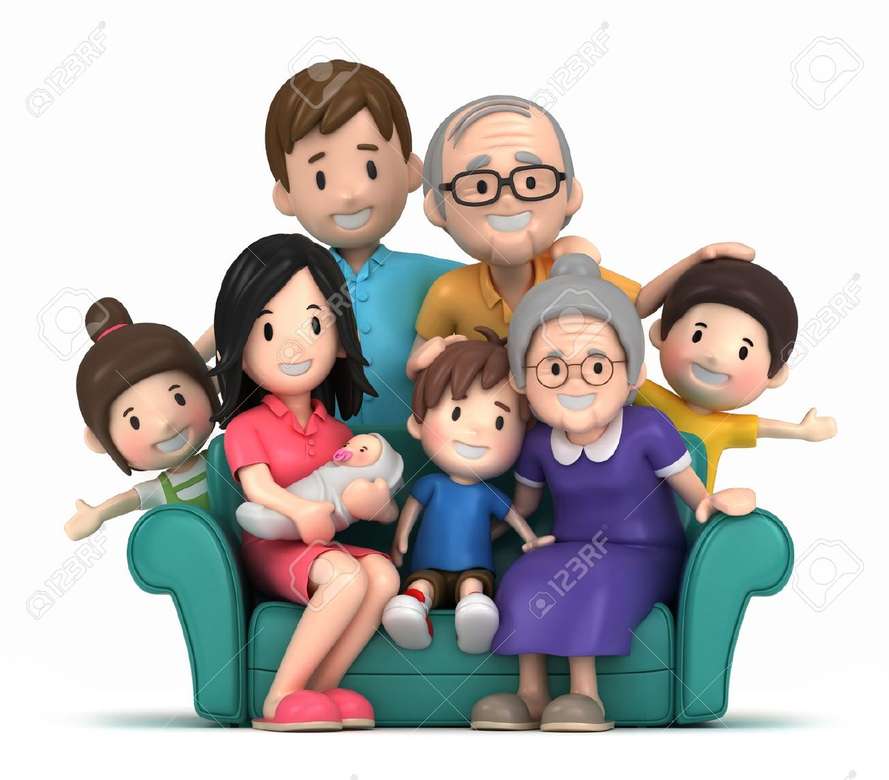 Großeltern und Familie Online-Puzzle