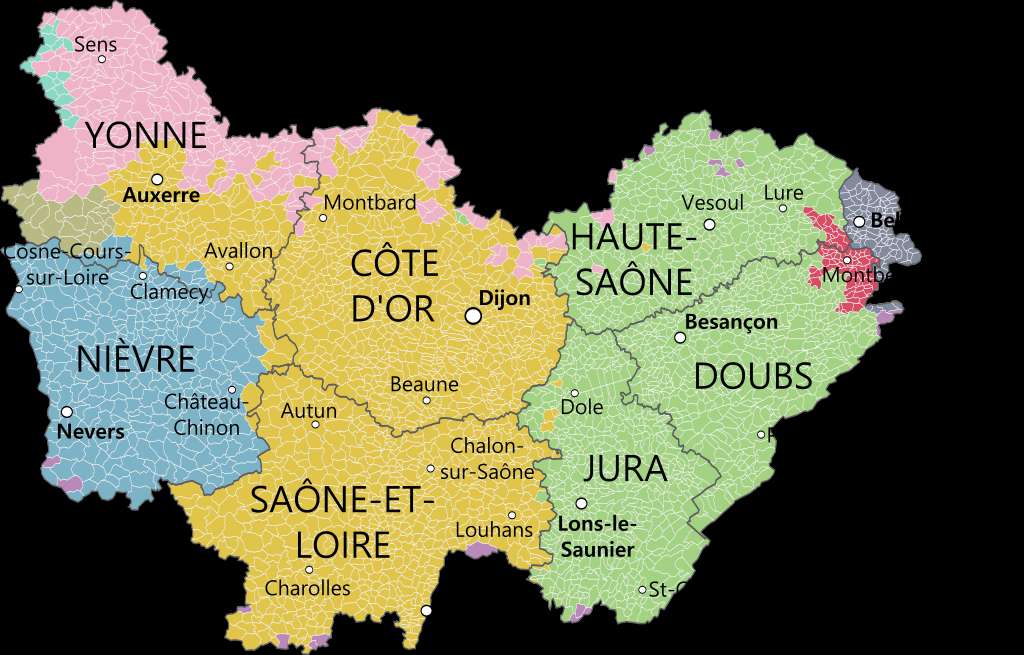 Burgundsko, Francie skládačky online