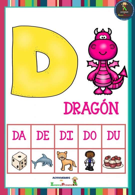 Alfabet Letter D. online puzzel