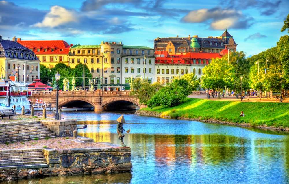Panoráma města Göteborg Švédsko online puzzle