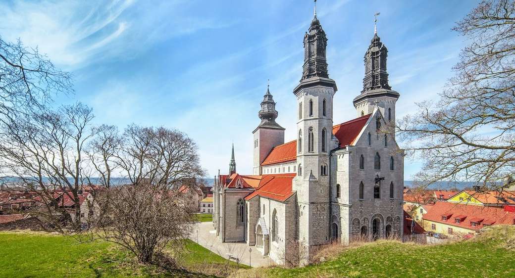 Катедралата на остров Готланд Швеция онлайн пъзел