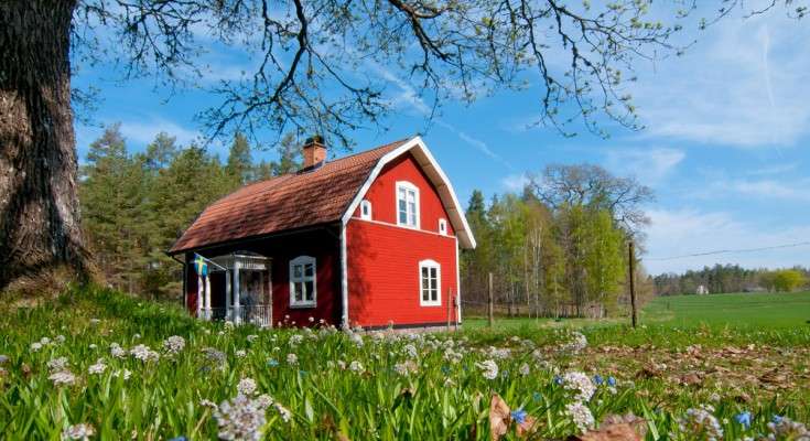 Haus in Smaland in Schweden Online-Puzzle