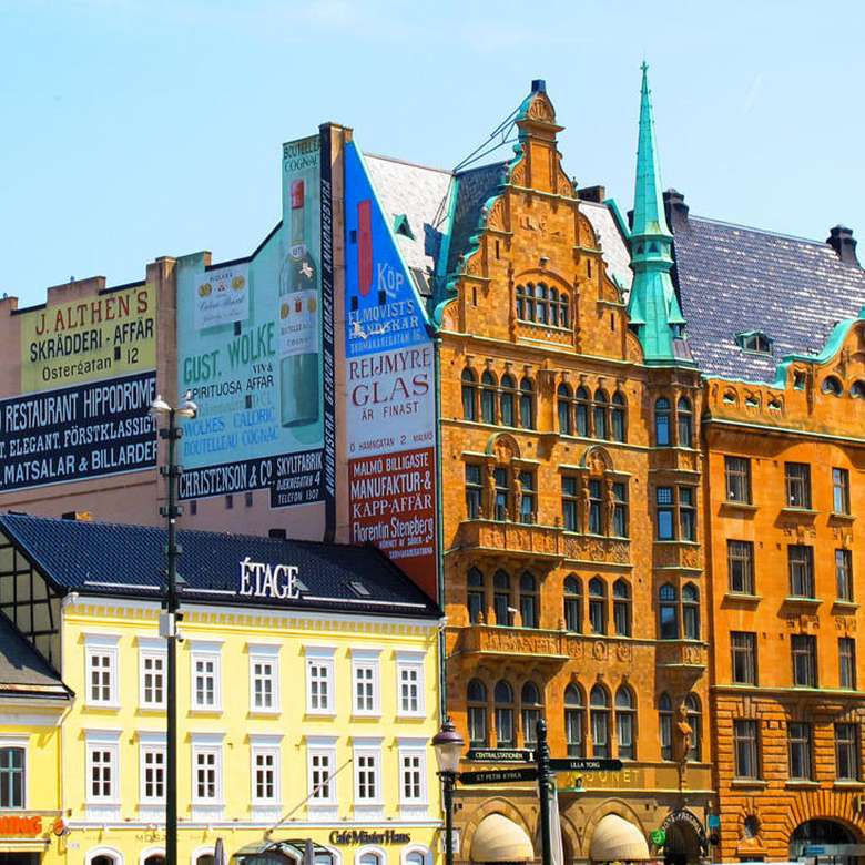 Malmö stad i Sverige pussel på nätet
