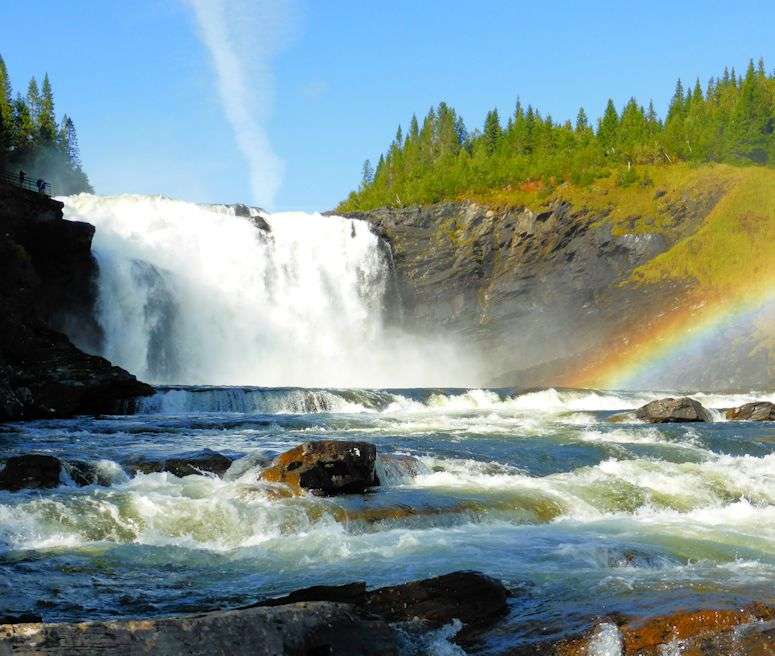 Waterfall in Sweden jigsaw puzzle online