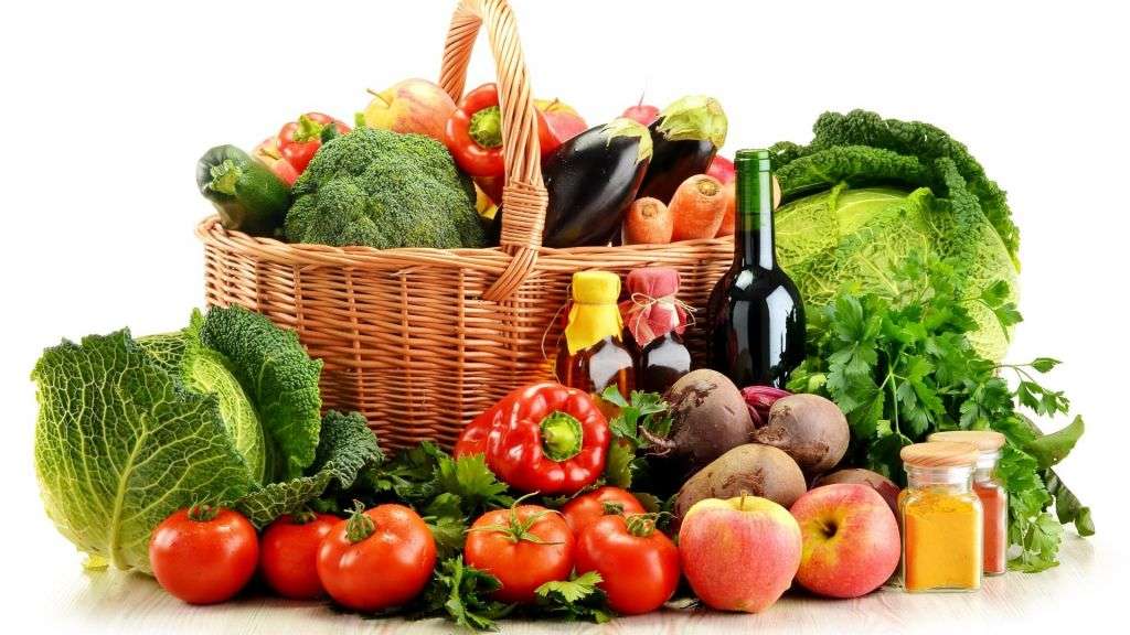 frukt, grönsaker och juice Pussel online