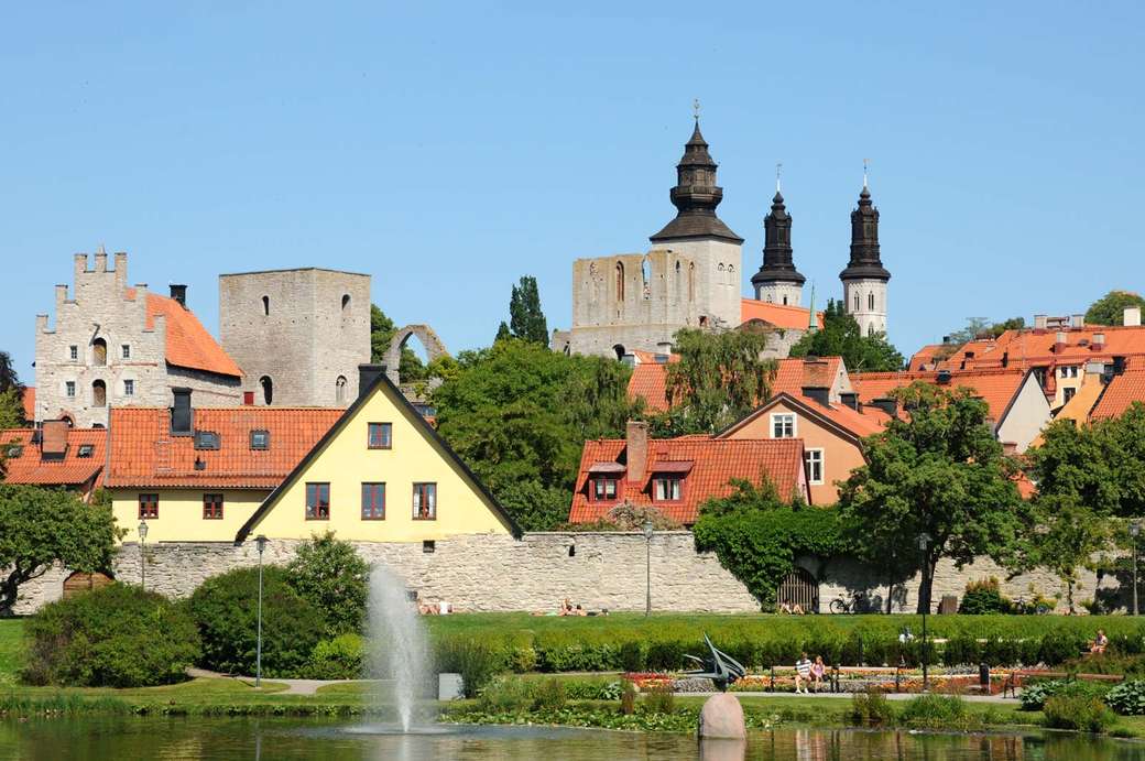 Město Visby ve Švédsku skládačky online