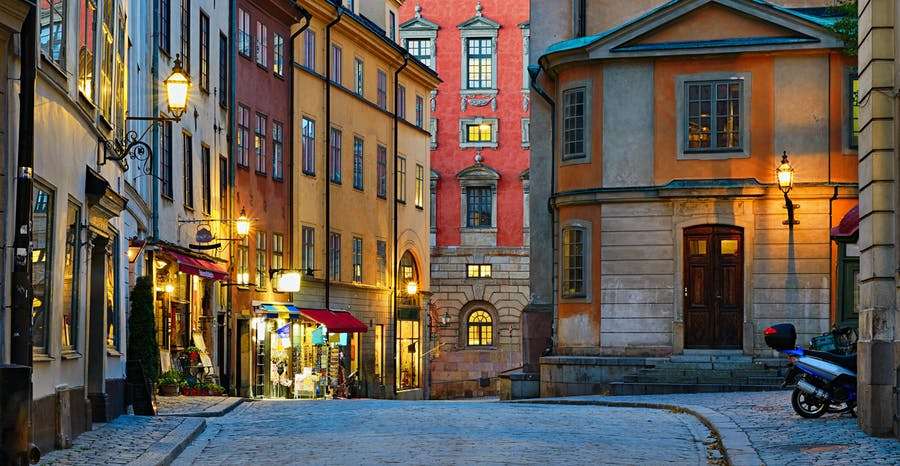 Stockholms gamla stad Sverige Pussel online