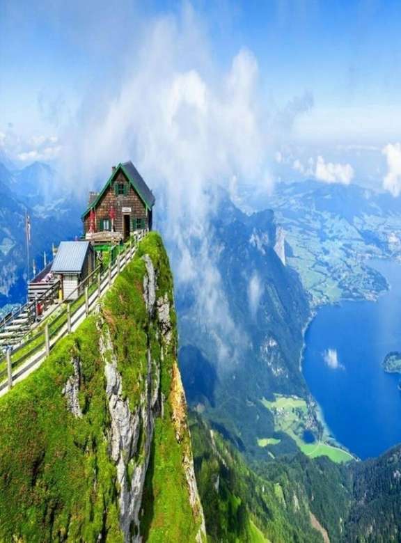 Изглед от връх Шафберг в Австрия онлайн пъзел