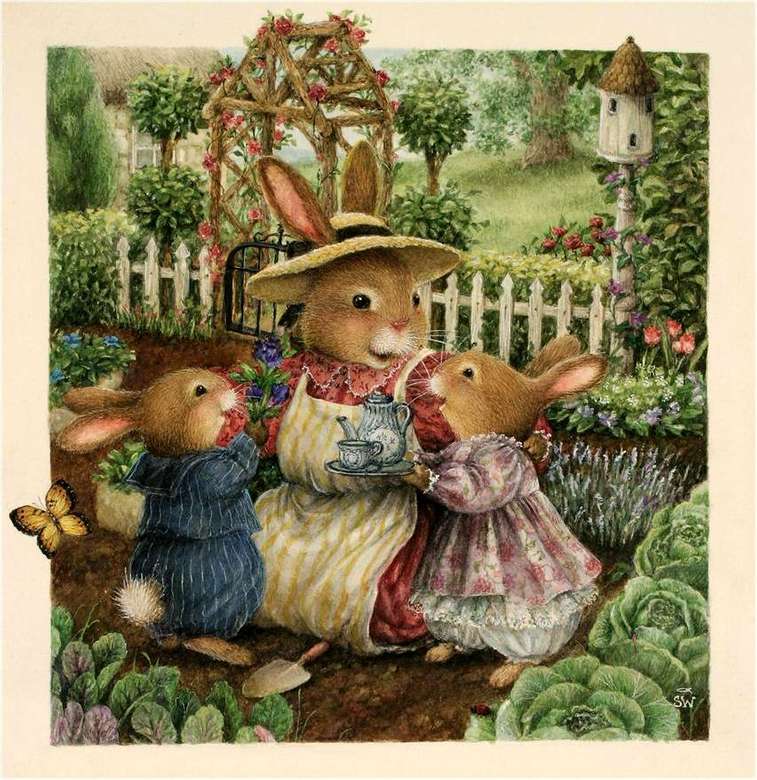 ღ ೋ ღ Famille de lapins ೋ ღ puzzle en ligne