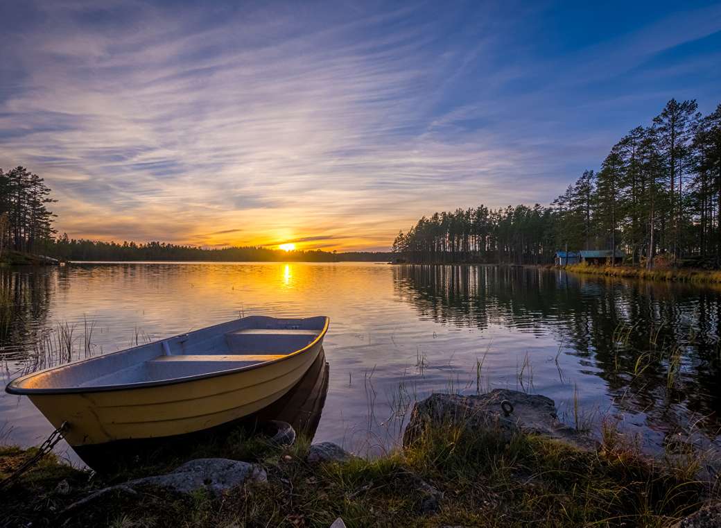 Jezero Dalarna Švédsko online puzzle