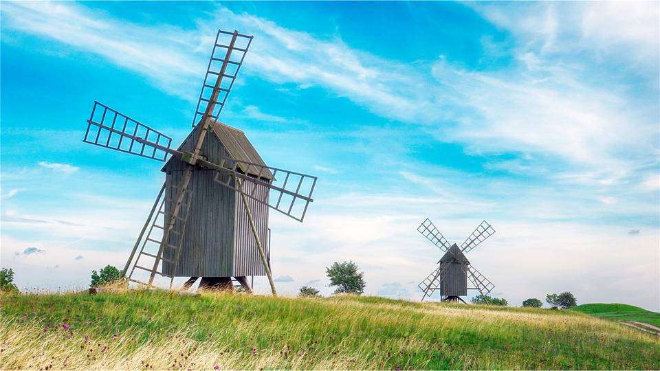 Větrné mlýny ve Švédsku skládačky online