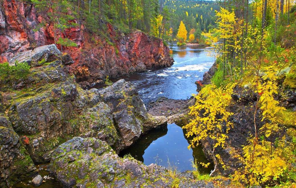 Schöne Landschaft in Finnland Online-Puzzle