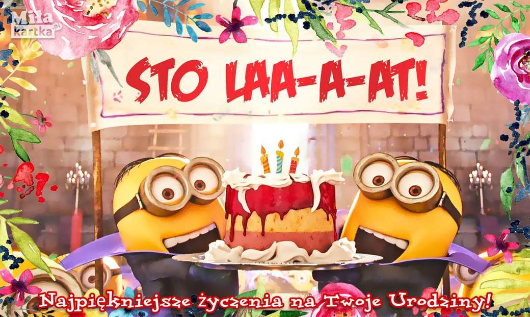 De Minions wensen je een fijne verjaardag legpuzzel online