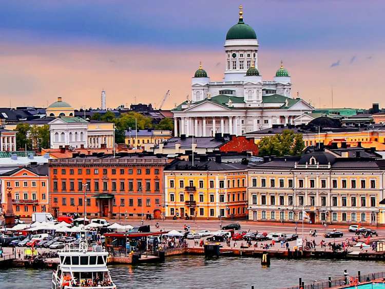 Градски пейзаж на Хелзинки Финландия онлайн пъзел