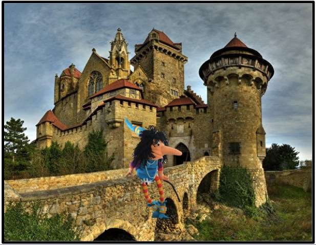 Вещицата и замъкът онлайн пъзел