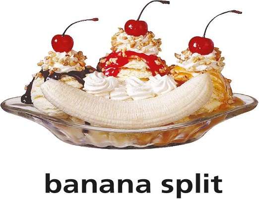 b steht für Bananensplit Online-Puzzle