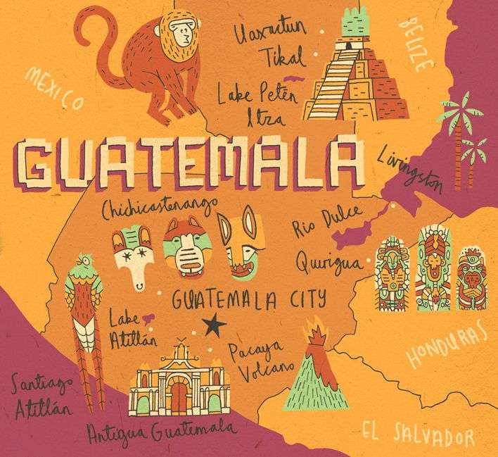 країна гватемала пазл онлайн