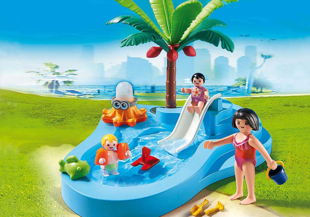 swimming pool with a slide jigsaw puzzle online