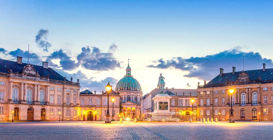 Palacio de Amalienborg de Copenhague Dinamarca rompecabezas en línea