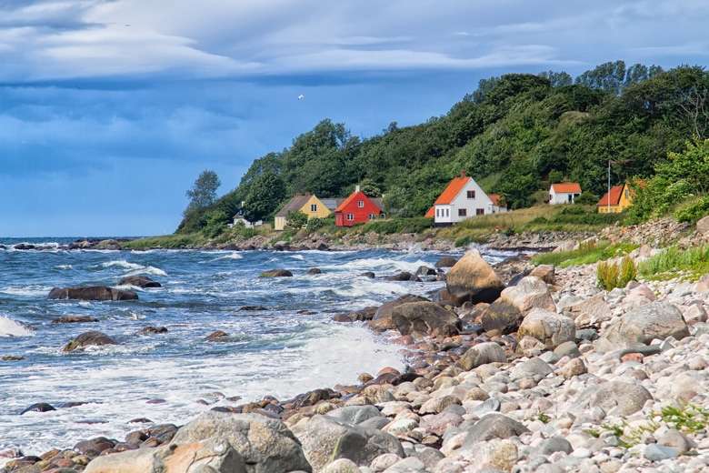 Dániai házakkal rendelkező part kirakós online