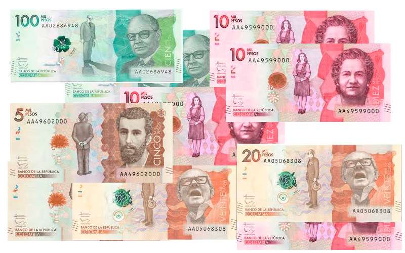 Kolumbiai bankjegyek kirakós online