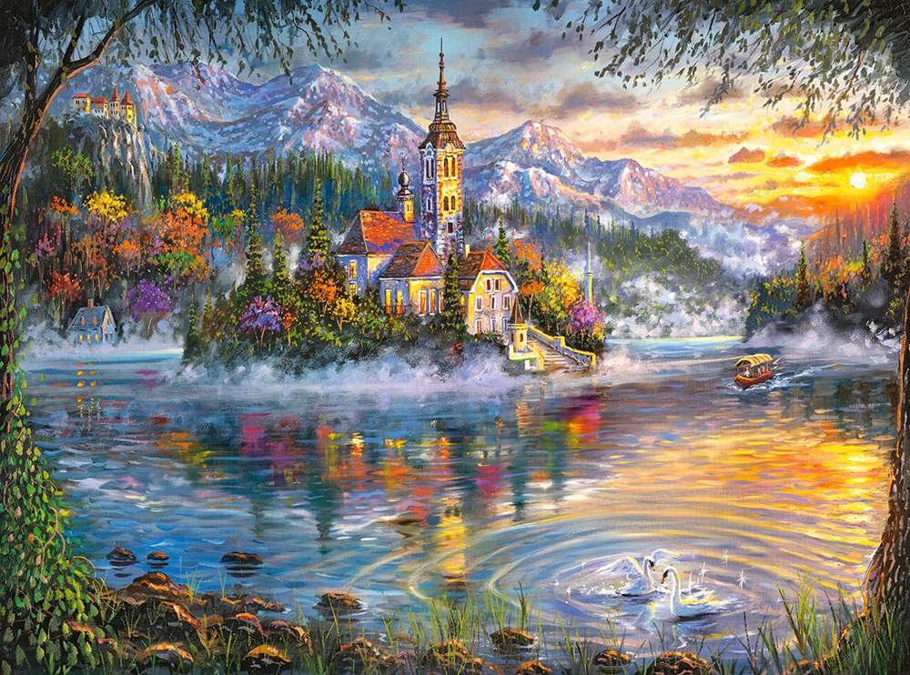 Painted landscape. jigsaw puzzle online