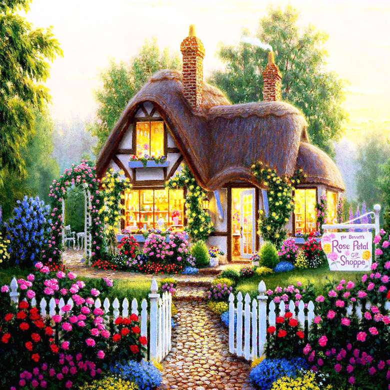 Painted house. online puzzle