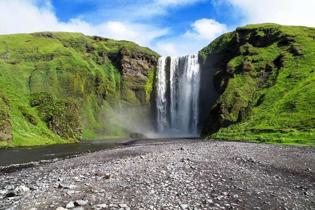 Watervallen in IJsland legpuzzel online
