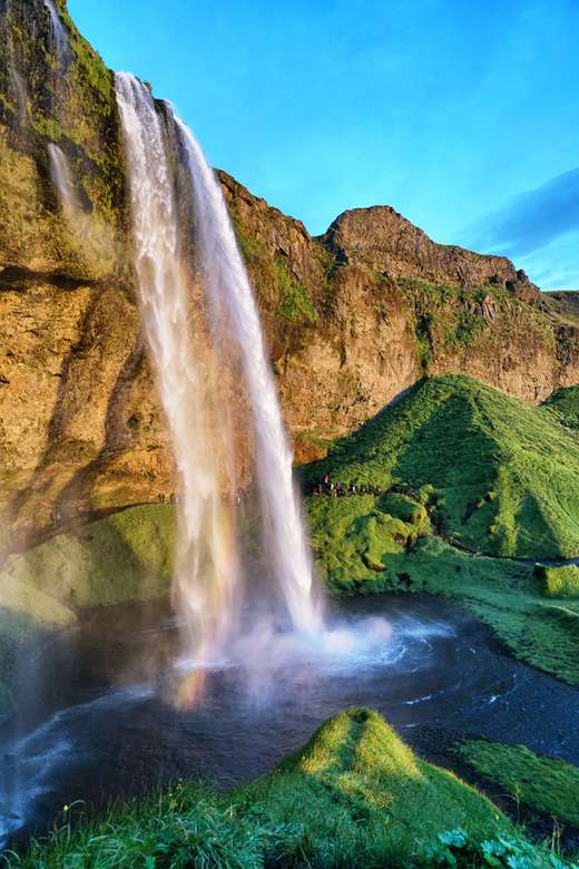Vattenfall på Island pussel på nätet