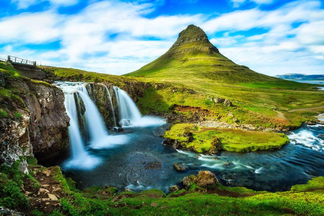 Wasserfälle in Island Puzzlespiel online