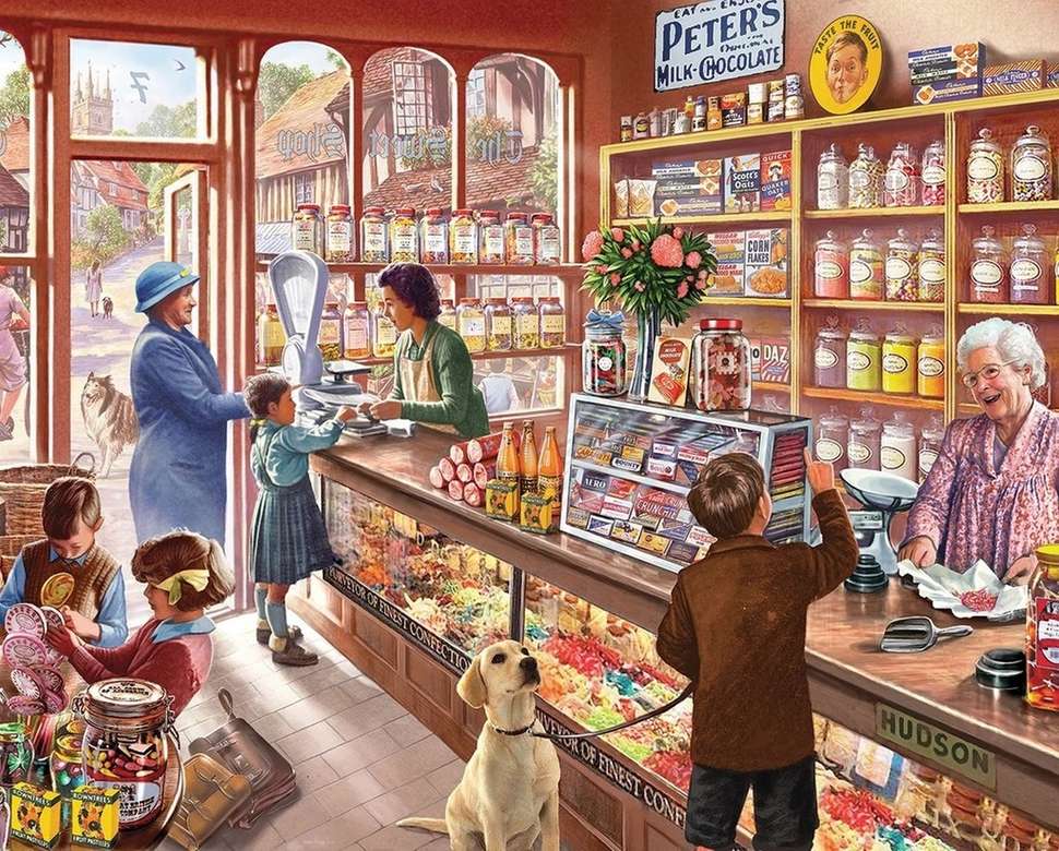 Oude snoepwinkel online puzzel