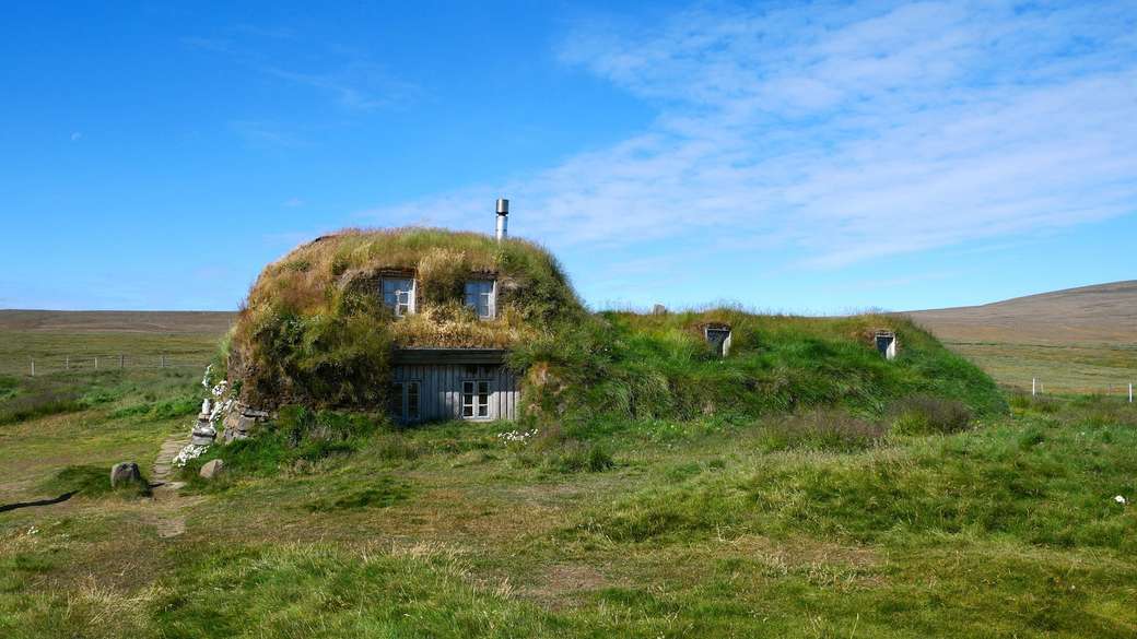 Γήινο σπίτι στην Ισλανδία online παζλ