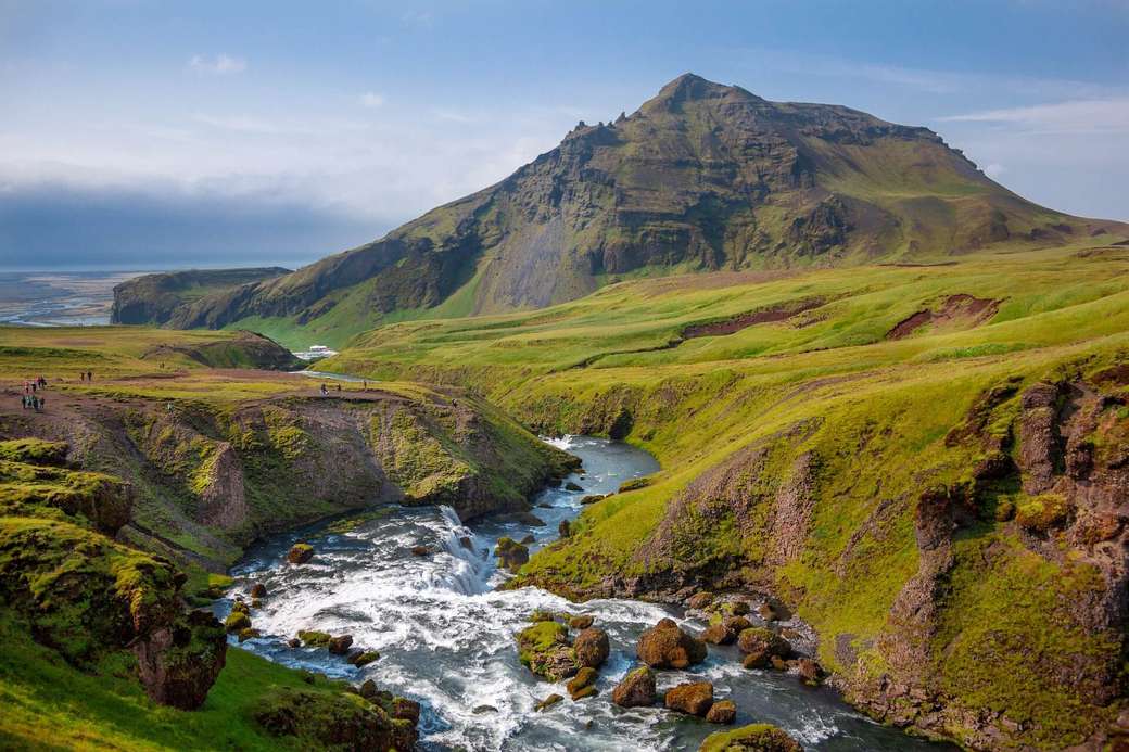 Унікальний ландшафт Ісландії пазл онлайн