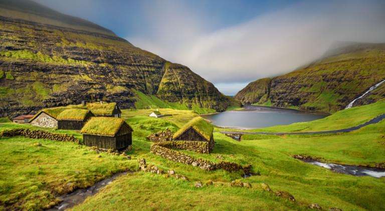 Domy na Faerských ostrovech skládačky online