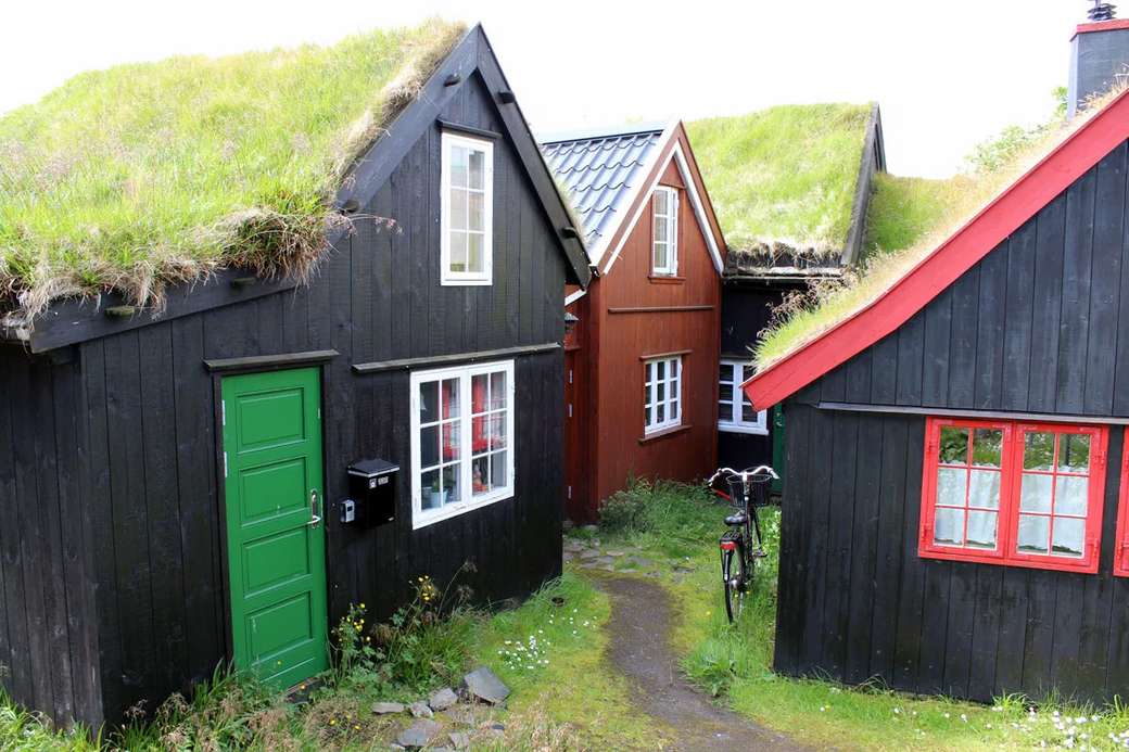 Torshavn oude stad Faeröer online puzzel
