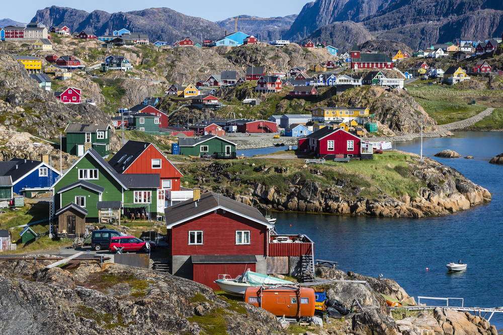 Ort Sisimiut auf Grönland Puzzlespiel online
