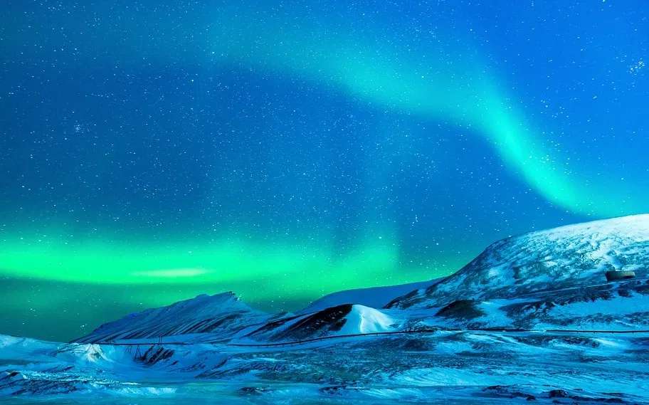Βόρεια φώτα στη Γροιλανδία παζλ online