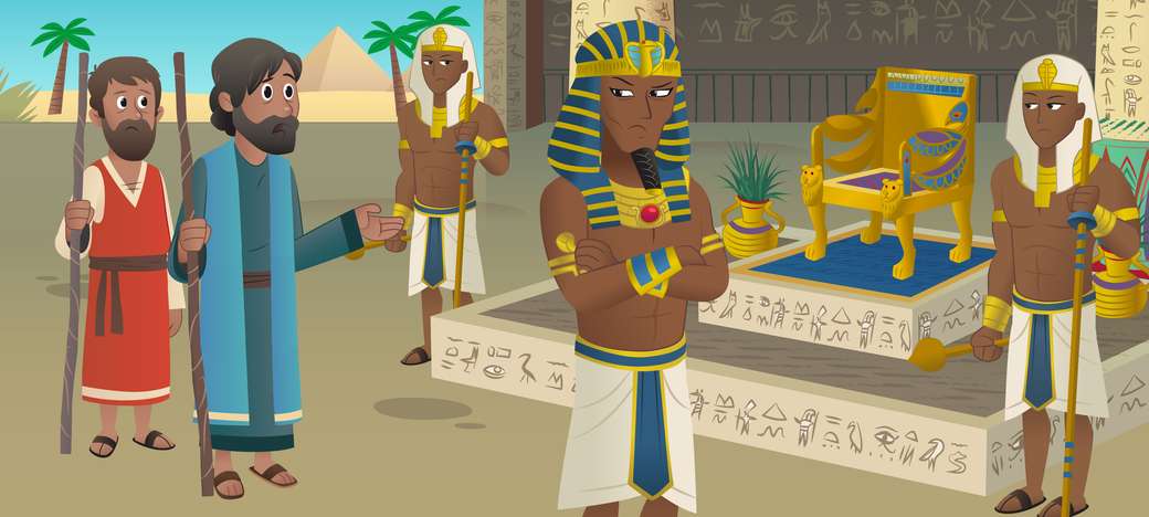 Mojžíš v Egyptě online puzzle