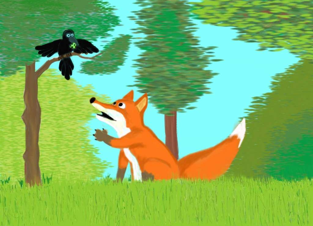 corbeau et renard puzzle en ligne