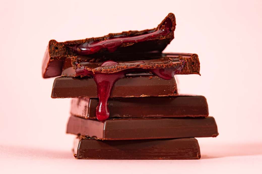 fotografering av närbild av brun chokladmat Pussel online