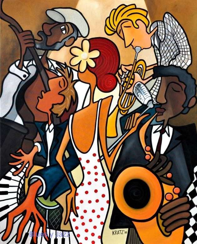 "Jazz" av Ralf Johannes Kratz "Kratzart" Pussel online