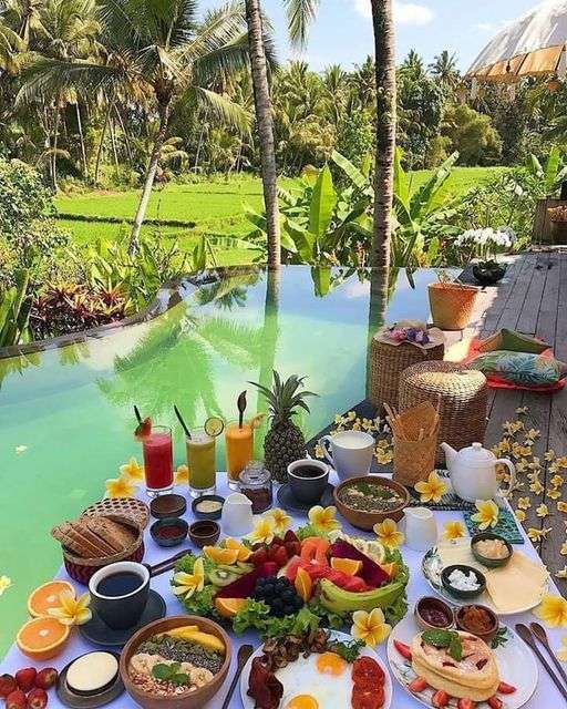 ontbijt op Bali legpuzzel online