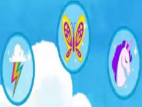 r è per unicorno farfalla arcobaleno puzzle online