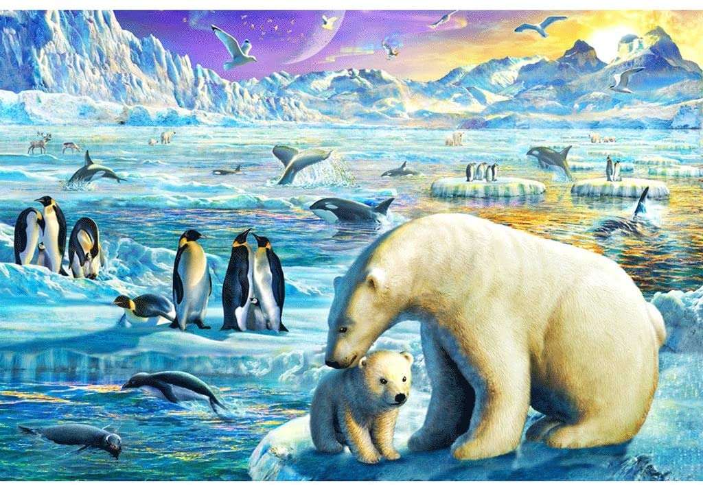 Arktiska djur pussel på nätet