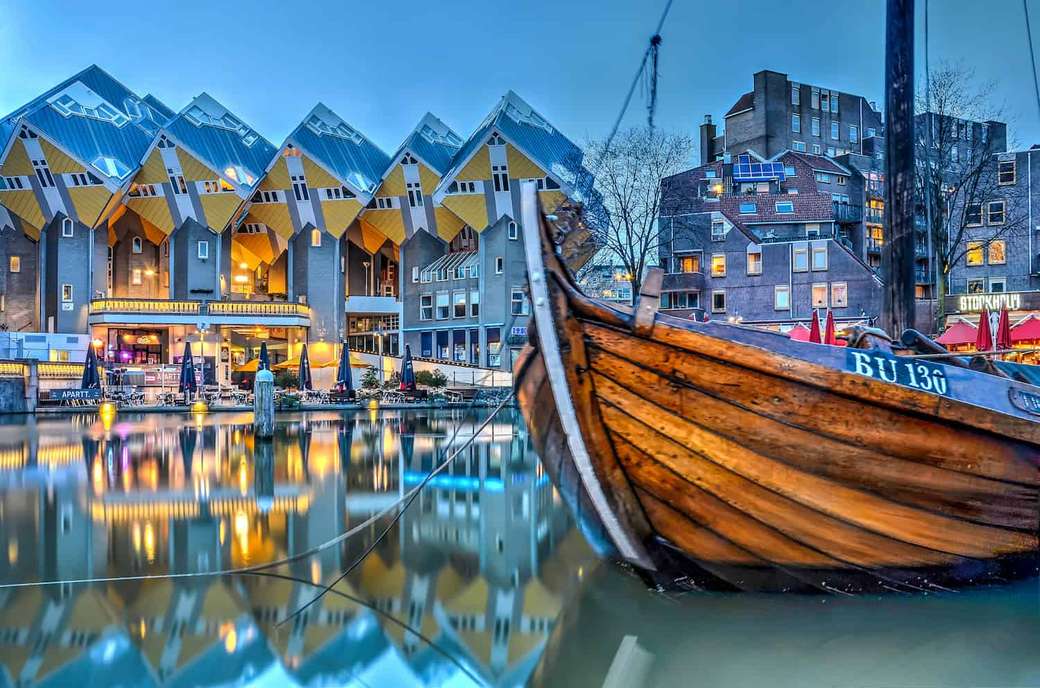 Город Роттердам в Нидерландах онлайн-пазл