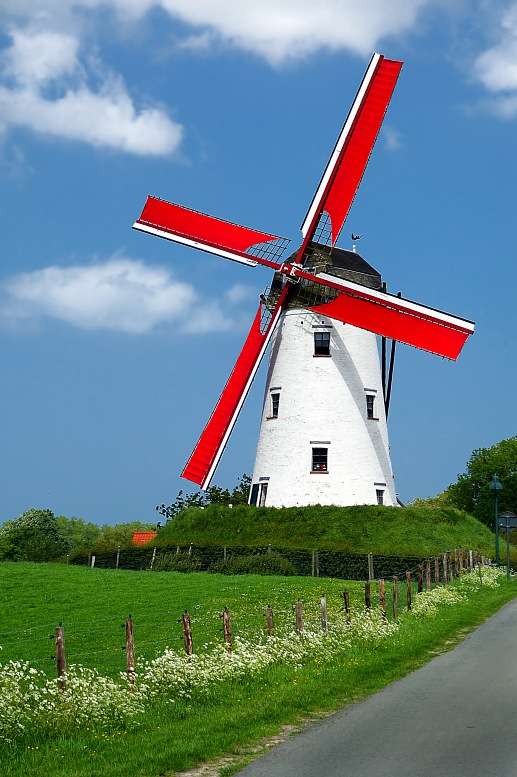 Windmühle in den Niederlanden Online-Puzzle