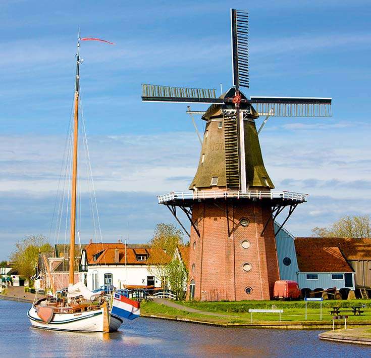 Moulin à vent aux Pays-Bas puzzle en ligne