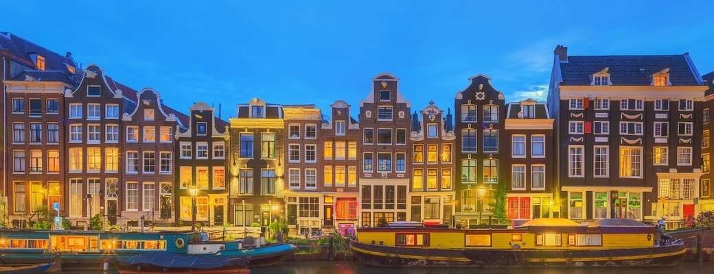 Панорама города Амстердам Нидерланды пазл онлайн
