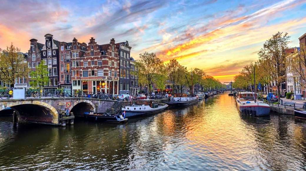Amszterdam város panoráma Hollandia kirakós online