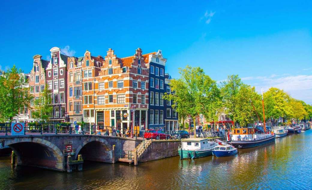 Panorama da cidade de Amsterdã Holanda quebra-cabeças online